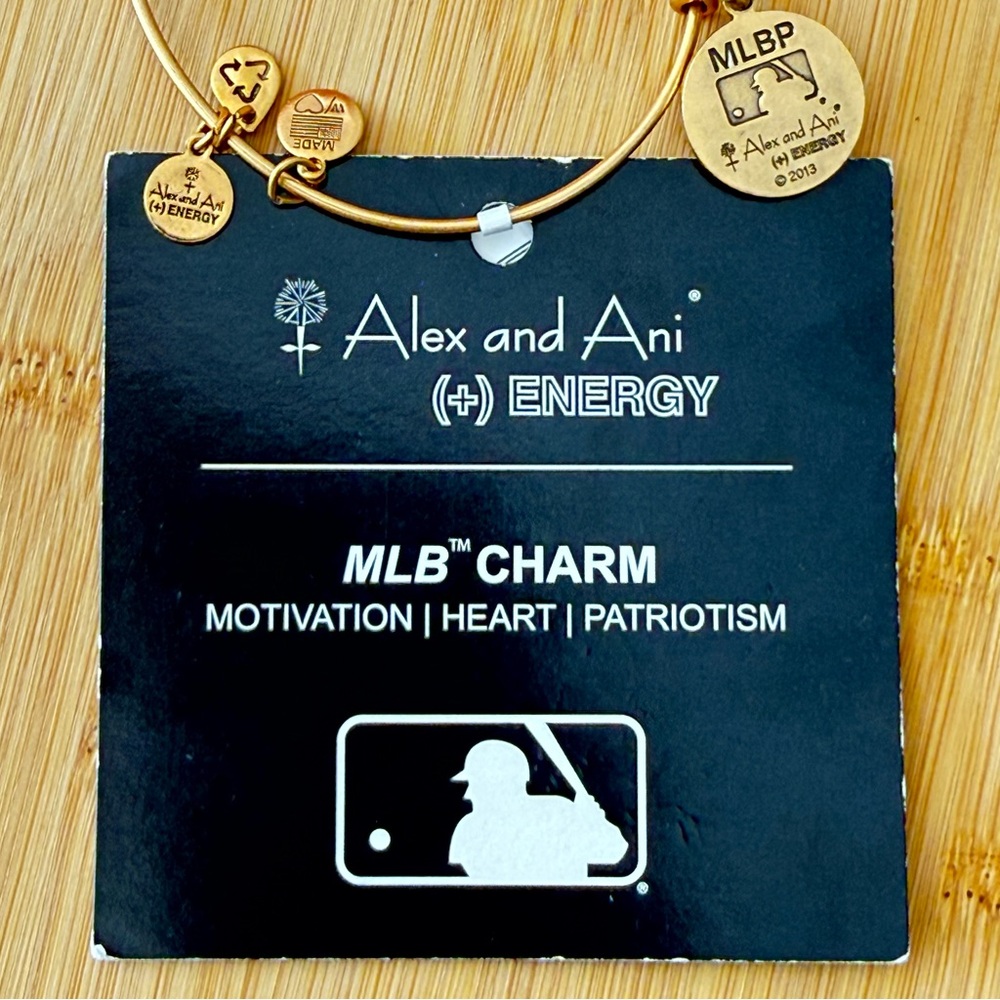 Alex and Ani Gold Bracelet with Red MLB Charm - Picture 5 of 8